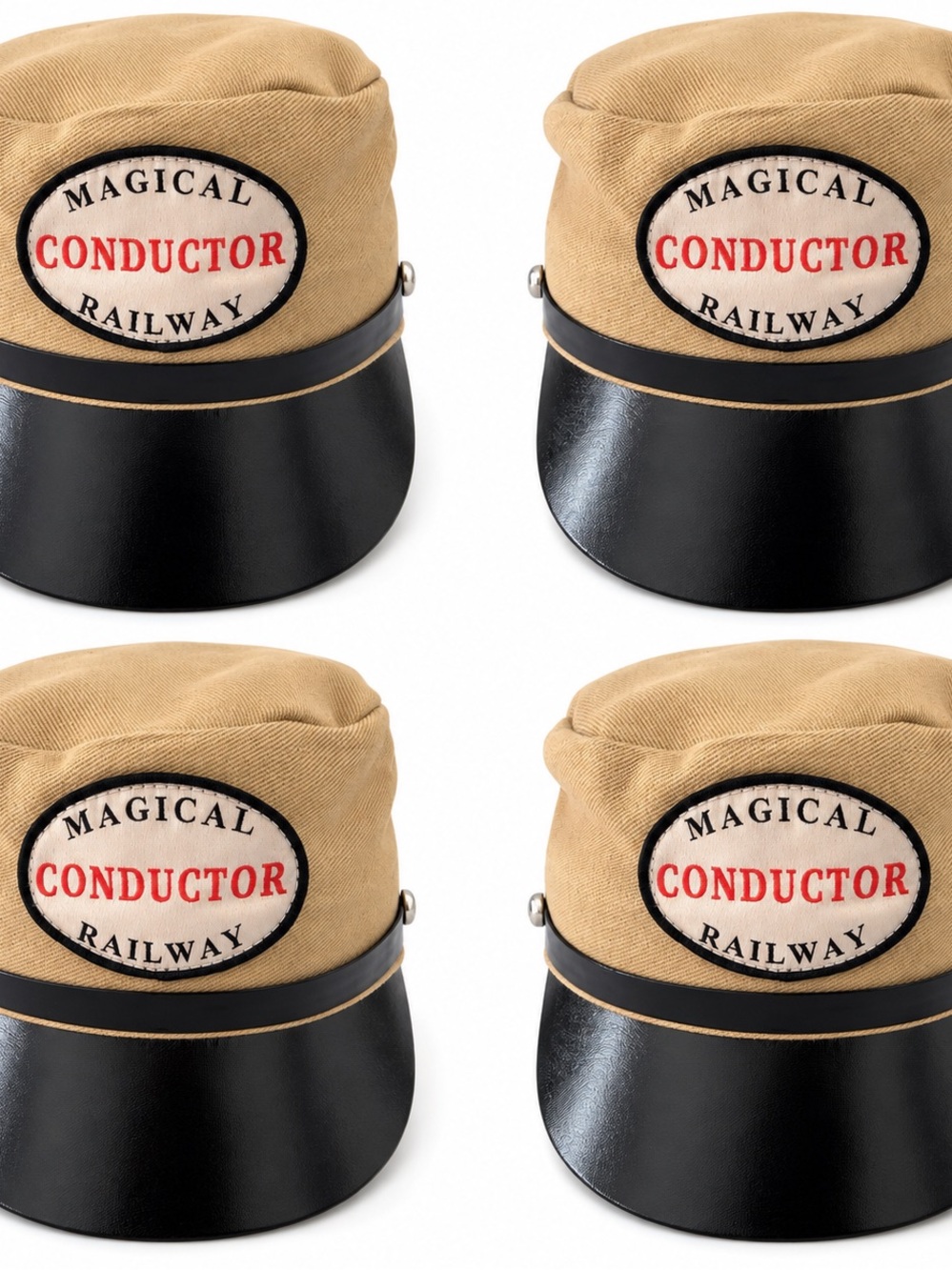 Harry Potter Magical Conducter Railway Cap Set of 4 NEW
